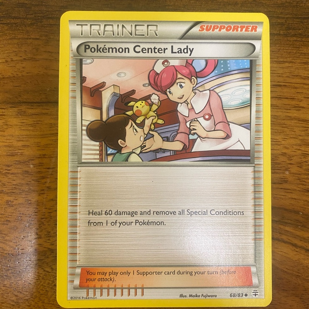 Pokemon Trainer Card - Yellow and Red